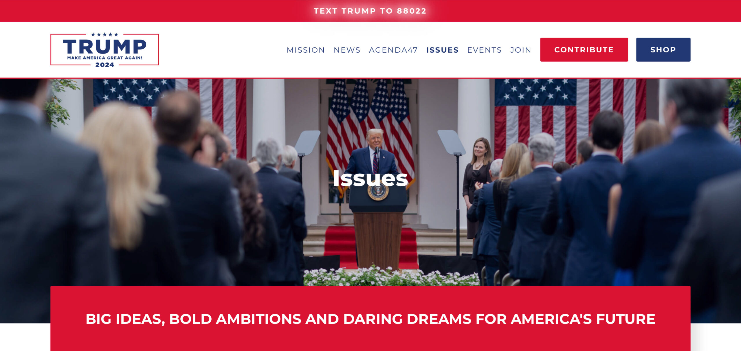 Big Ideas, Bold Ambitions DonaldJTrump.com Make America Great Again!